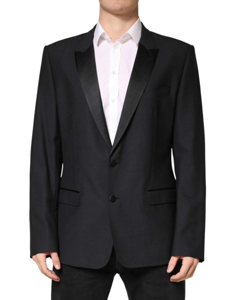 Dolce & Gabbana Black MARTINI Single Breasted Jacket Blazer - IT54 | XL