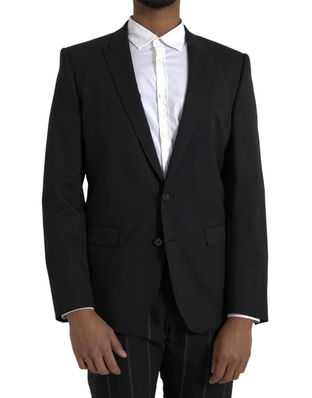 Dolce & Gabbana Black MARTINI Slim Fit Jacket Coat Blazer - IT48 | M - Sport Jackets