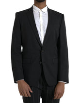 Dolce & Gabbana Black MARTINI Slim Fit Jacket Coat Blazer - IT48 | M - Sport Jackets