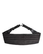 Dolce & Gabbana Black Men 100% Silk Belt Wide Waist Cummerbund - IT54 | XXL - Suspenders