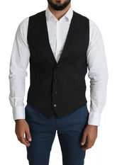 Dolce & Gabbana Black Men Formal STAFF Dress Waistcoat Vest - IT48 | M - Vests
