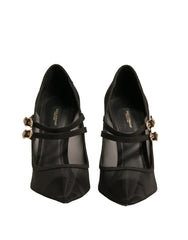 Dolce & Gabbana Black Mesh Mary Jane High Heels Pumps Shoes - Heels