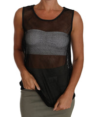 Dolce & Gabbana Black Mesh Transparent Blouse T-shirt - IT42|M - Tank Tops