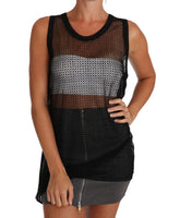 Dolce & Gabbana Black Mesh Transparent Blouse T-shirt - IT42|M - Tank Tops