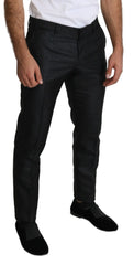Dolce & Gabbana Black Metallic Skinny Trouser Dress - IT50 | L - Trousers