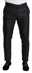 Dolce & Gabbana Black Metallic Skinny Trouser Dress - IT50 | L - Trousers