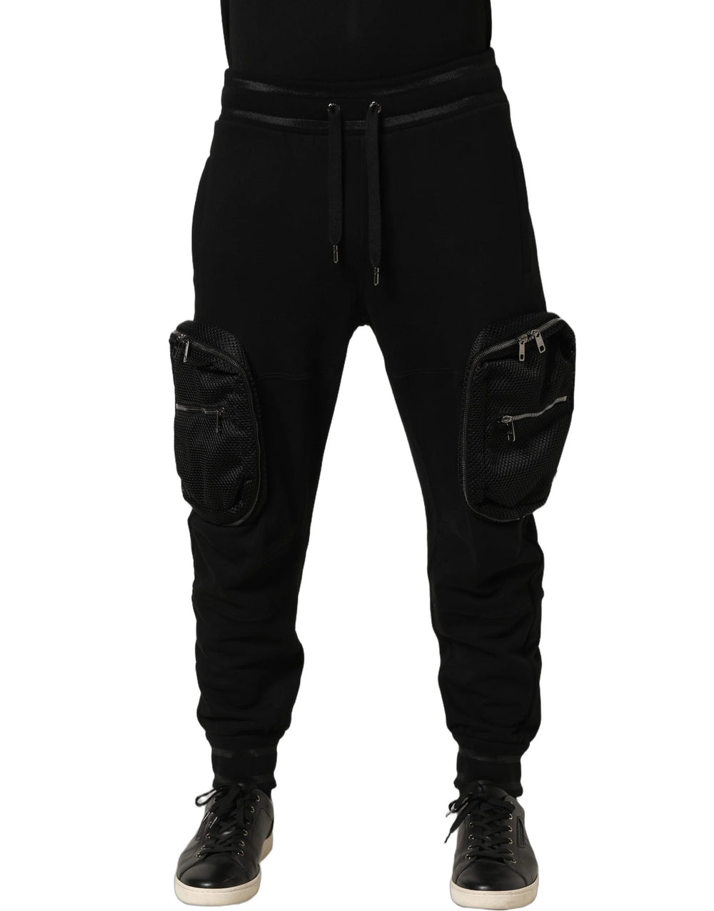 Dolce & Gabbana Black Mid Waist Cargo Jogger Sweatpants Pants - IT46 | S