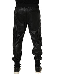 Dolce & Gabbana Black Mid Waist Cargo Jogger Sweatpants Pants - IT48 | M