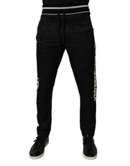 Dolce & Gabbana Black Mid Waist Jogger Men Sweatpants Pants - IT44 | XS - Joggers