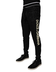 Dolce & Gabbana Black Mid Waist Jogger Men Sweatpants Pants - IT44 | XS - Joggers