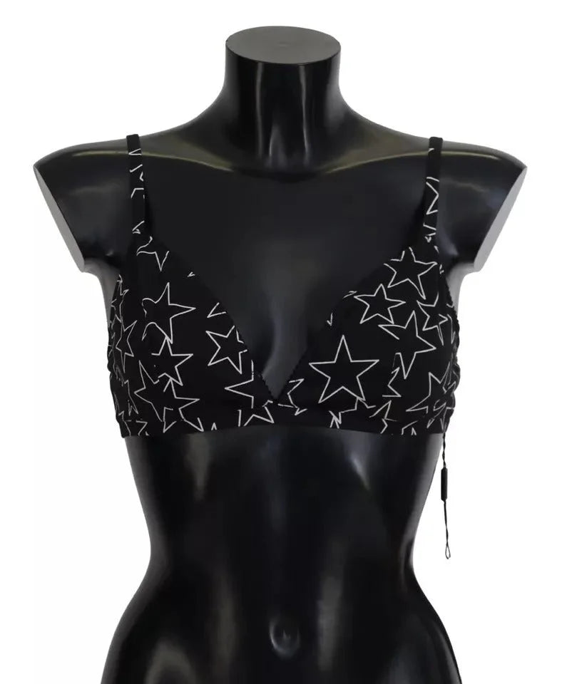 Dolce & Gabbana Black Millennials Star Non Wire Cotton Bra Underwear - IT4 | L - Bras