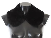 Dolce & Gabbana Black Mink Fur Shoulder Collar Scarf - IT40|S - Scarves & Shawls