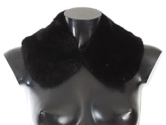 Dolce & Gabbana Black Mink Fur Shoulder Collar Scarf - IT40|S - Scarves & Shawls