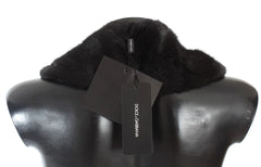 Dolce & Gabbana Black Mink Fur Shoulder Collar Scarf - IT40|S - Scarves & Shawls