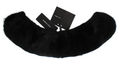 Dolce & Gabbana Black Mink Fur Shoulder Collar Scarf - IT40|S - Scarves & Shawls