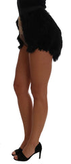 Dolce & Gabbana Black Mink Nutria Fur Mini Hot Pants - IT40|S - Short Trousers