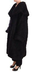 Dolce & Gabbana Black Mohair Fur Cape Trench Coat Jacket - IT40 | M - Capes