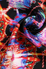 Dolce & Gabbana Black Multicolor Print Square Foulard Scarf - Scarves & Shawls