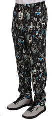 Dolce & Gabbana Black Musical Instrument Sleepwear Pants - IT46 | S - Joggers