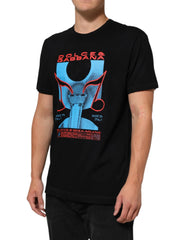 Dolce & Gabbana Black Musical Print Cotton Crew Neck T-shirt - IT54 | XL - T-Shirts