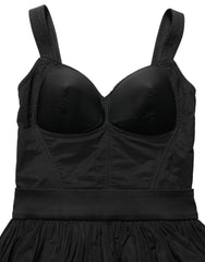 Dolce & Gabbana Black Nylon A-Line Sleeveless Mini Dress - IT40|S