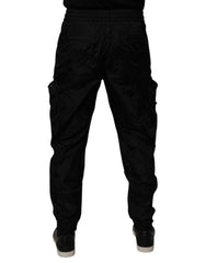 Dolce & Gabbana Black Nylon Cargo Jogger Men Sweatpants Pants - IT48 | M - Joggers