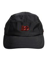 Dolce & Gabbana Black Nylon DG Logo 6 Panels Baseball Cap - Baseball Caps