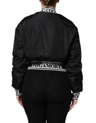 Dolce & Gabbana Black Nylon #DGFamily Full Zip Bomber Jacket - IT38 | XS - Bomber Jackets