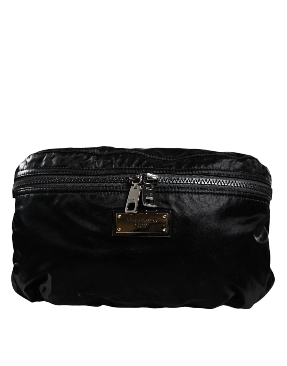 Dolce & Gabbana Black Nylon Fabric Belt Waist Fanny Pack Bag - Fanny Packs