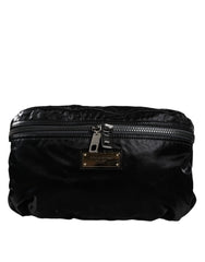 Dolce & Gabbana Black Nylon Fabric Belt Waist Fanny Pack Bag - Fanny Packs