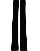 Dolce & Gabbana Black Nylon Finger Less Elbow Long Gloves - 7|S - Gloves & Mittens