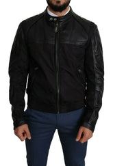 Dolce & Gabbana Black Nylon Full Zip Men Bomber Coat Jacket - Bomber Jackets