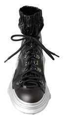 Dolce & Gabbana Black Nylon Galileo High Top Sneakers Shoes - EU41/US8 - Sneakers
