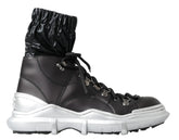 Dolce & Gabbana Black Nylon Galileo High Top Sneakers Shoes - EU41/US8