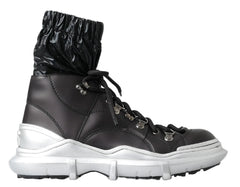 Dolce & Gabbana Black Nylon Galileo High Top Sneakers Shoes - EU41/US8