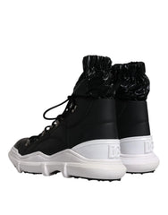 Dolce & Gabbana Black Nylon Galileo High Top Sneakers Shoes - EU44/US11