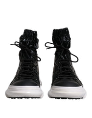 Dolce & Gabbana Black Nylon Galileo High Top Sneakers Shoes - EU44/US11