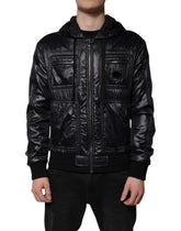 Dolce & Gabbana Black Nylon Hooded Full Zip Blouson Jacket - IT50 | L - Track Jackets