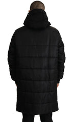 Dolce & Gabbana Black Nylon Hooded Parka Coat Winter Jacket - IT46 | S - Parkas