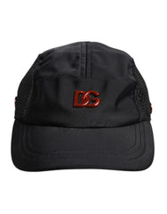 Dolce & Gabbana Black Nylon Logo 6 Panels Baseball Cap - 58 cm|M - Baseball Caps