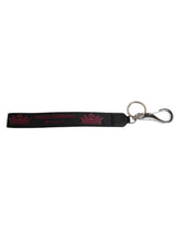 Dolce & Gabbana Black Nylon Logo DG Crown Men’s Holder Keychain Keyring - Keychains