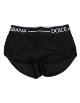 Dolce & Gabbana Black Nylon Logo Waistband Shorts Underwear - IT40|S - Briefs