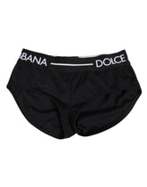 Dolce & Gabbana Black Nylon Logo Waistband Shorts Underwear - IT40|S - Briefs