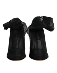 Dolce & Gabbana Black Nylon Mesh Sock Style Boots Shoes - Boots