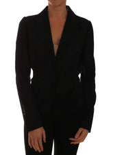 Dolce & Gabbana Black Nylon Net Blazer Jacket - IT44|L - Coats & Jackets