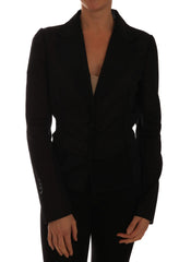 Dolce & Gabbana Black Nylon Net Blazer Jacket - IT44|L - Coats & Jackets