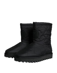 Dolce & Gabbana Black Nylon Padded Mid Calf Men Boots Shoes - EU44/US11 - Boots