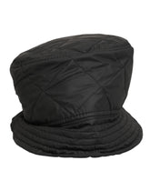 Dolce & Gabbana Black Nylon Quilted Bucket Men Capello Hat - 57 cm|S - Bucket Hats