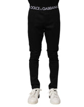 Dolce & Gabbana Black Nylon Skinny Men Jogger Pants - IT48 | M - Joggers
