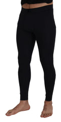Dolce & Gabbana Black Nylon Slim Fit Stretch Pants - IT48 | M - Tights